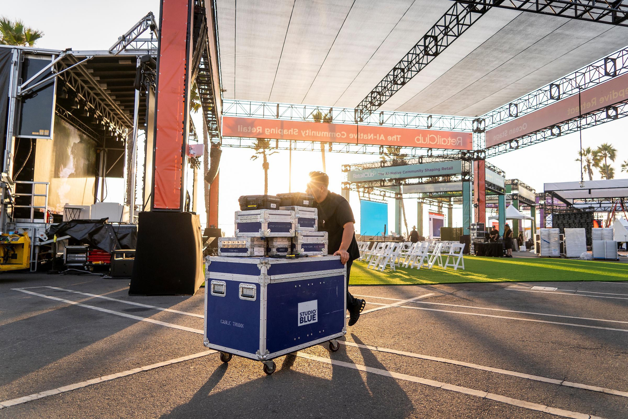 Live broadcast control room